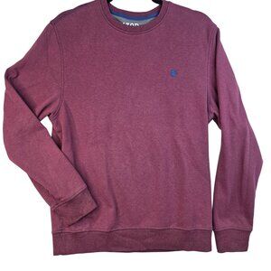 Izod Mens Small Advantage Performance Crewneck Sweatshirt Logo Pullover